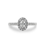 Oval Cut Diamond Halo Engagement Ring - Dracakis Jewellers